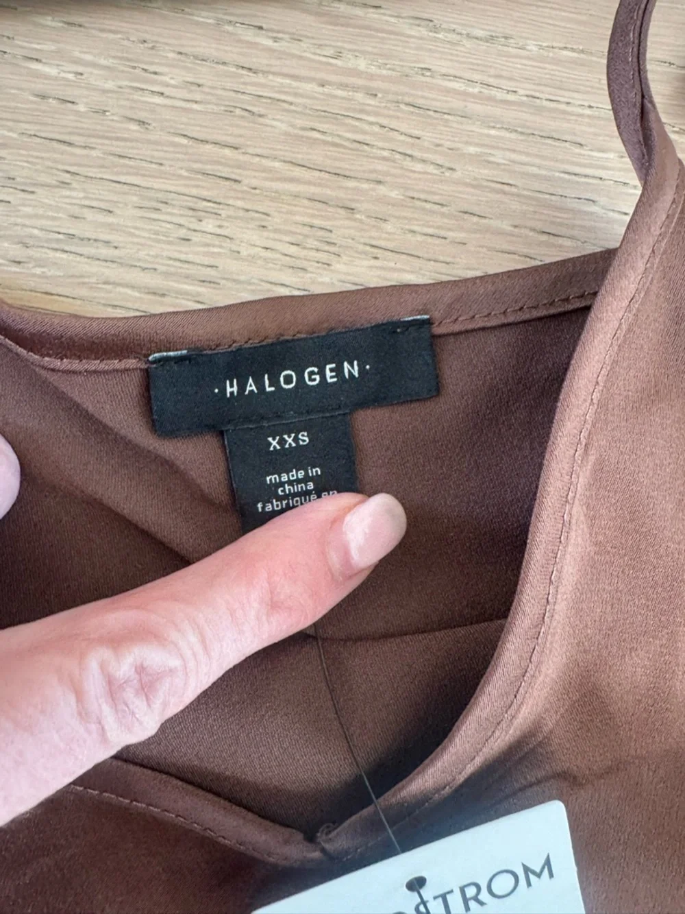Nordstrom Brown Satin Maxi Slip Dress - Picture 5 of 5